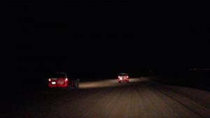 Driving home through Dubai Desert at night