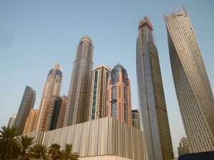 Cool Dubai Marina skyline