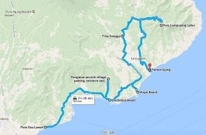 MAP Candidasa Day Trips