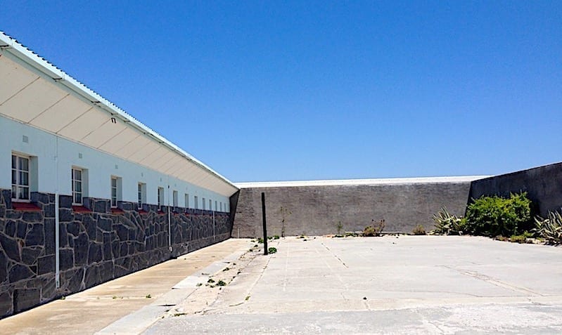 Robben Island Courtyard - Nelson Mandela